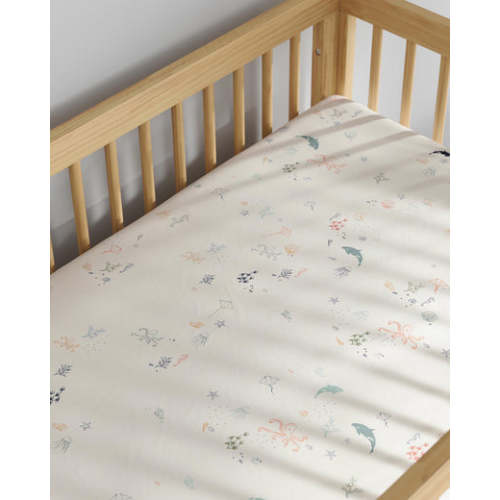 Seascape Crib Sheet Set - nestig mini crib size