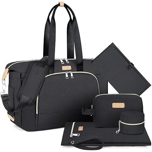 ITIEZY Diaper Bag Tote for Baby - Large Mommy Bag with Portable Changing Pad Pacifier Case, Hospital Bags Travel Baby Bag