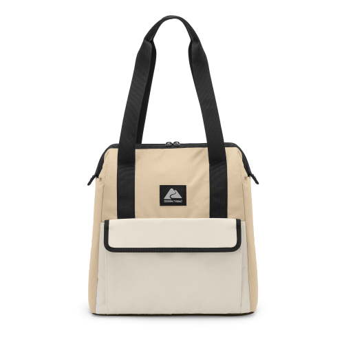 Ozark Trail 24 Can Wide Mouth Soft Cooler Tote, Tan, 16.9 Quart Volume Capacity