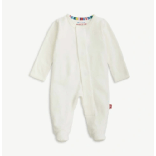 Cream Magnetic Me Footie, Newborn
