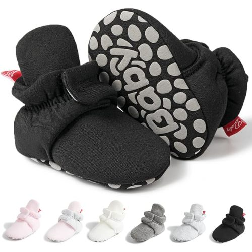 Meckior Newborn Infant Baby Girls Boys Warm Fleece Winter Booties First Walkers Slippers Shoes