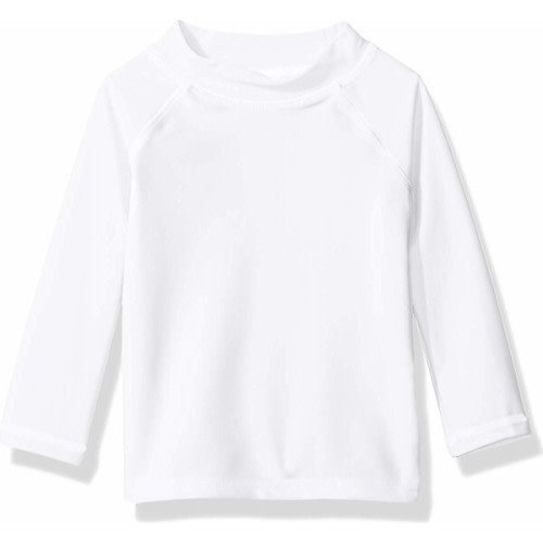 6M - Rash Guard Swim Top, White