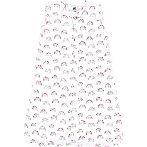 Hudson Baby Unisex Baby Cotton Sleeveless Wearable Sleeping Bag, Sack, Blanket, Modern Rainbow, 6-12 Months
