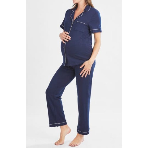 Maternity and Nursing Button Front Pajama Set