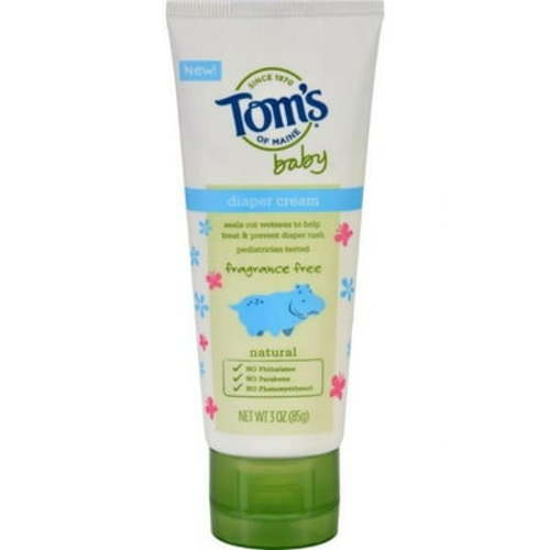 Toms of Maine HG1694470 3 oz Diaper Cream Baby Fragrance Free - Case of 6