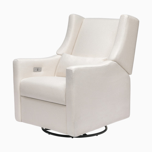 babyletto Kiwi Electronic Recliner and Swivel Glider - Performance Cream Eco Weave