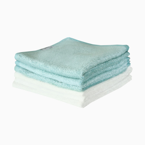 Copper Pearl Ultra Soft Washcloth (6 Pack) - White/Blue
