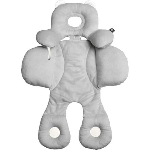 BENBAT Total Body Baby Support Pillow - Stroller Or Car Seat Baby Body Support Pillow - Baby Head Support Pillow and Body Support for Babies - Newborn Gifts and Gifts for Baby Shower (Gray)