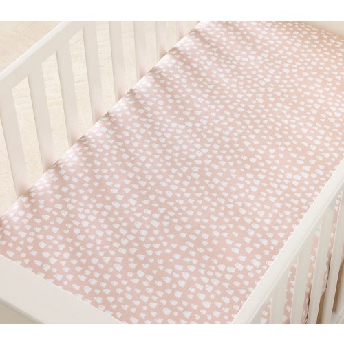 Pink Ghost Organic Crib Fitted Sheet