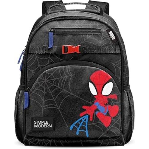 Simple Modern Medium Marvel Toddler Backpack for School Girls and Boys | Kindergarten Elementary Kids Backpack | Fletcher Collection | Kids - 15" tall | Spidey Kid