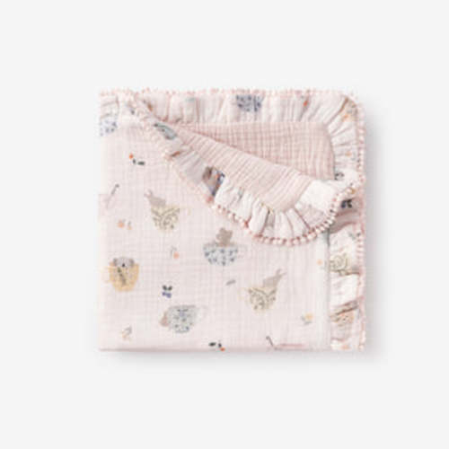Tea Party Organic Muslin Security Blanket – Elegant Baby