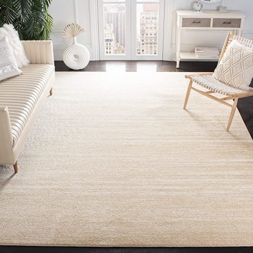 SAFAVIEH Area Rug 8x10 - Adirondack Collection - Large - Champagne & Cream, Modern Ombre Design, Non-Shedding & Easy Cleaning, Ideal for Living Room, Bedroom, Office, Dining Space (ADR113W)