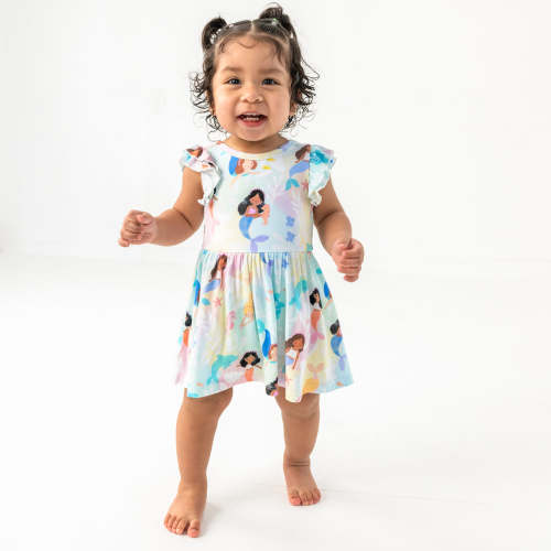 Mystic Mermaids Flutter Twirl Dress with Bodysuit – Little Sleepies