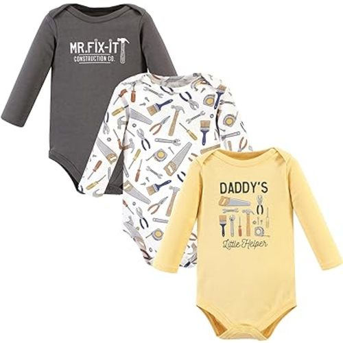 Hudson Baby Unisex Baby Cotton Long-Sleeve Bodysuits - 3-6 Months