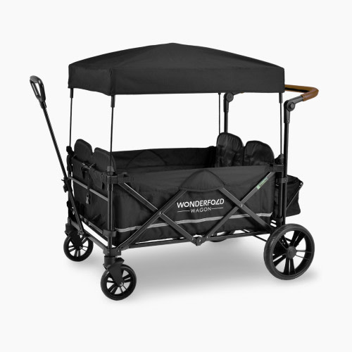 WonderFold Wagon X4 Push + Pull Stroller Wagon - Stealth Black