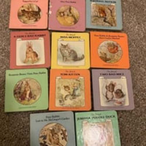 Beatrix Potter 11 mini board books Peter Rabbit and others illustrated.