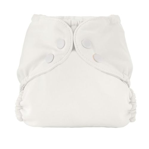 Esembly Cloth Diaper Outer, Swim and Waterproof Cloth Diaper Cover, Leak-Proof and Breathable Layer, Reusable with Snap Closure - Size 1 (7-17lbs), Parchment