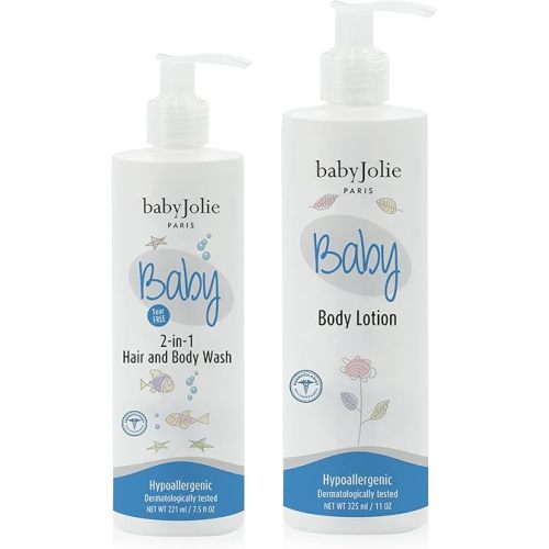 Baby Jolie Baby Bath 2 Pieces Bundle - 1 Body Lotion + 1 2 In 1 Hair And Body Wash