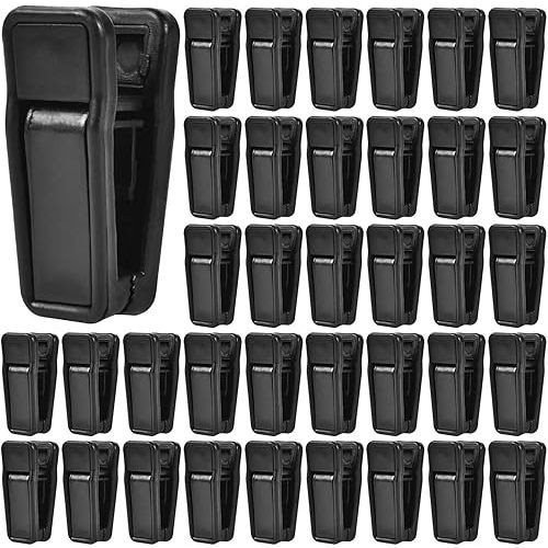 40 Pcs Plastic Baby Hanger Clips Slim-line Finger Clips Set for Clothes Hanger Velvet Hanger (Black)