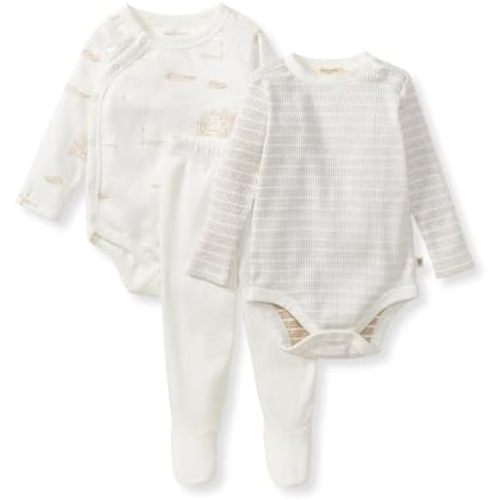Burt's Bees Baby Baby Organic Cotton Bodysuit and Pant Set - Amsterdam Print, Newborn