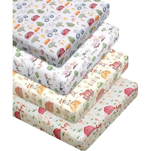 Farm Animals Crib Sheet Set for Girl Boys