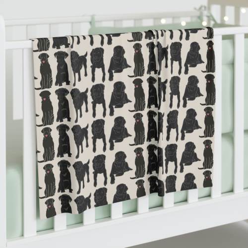 Baby Swaddle Blanket - Black Lab