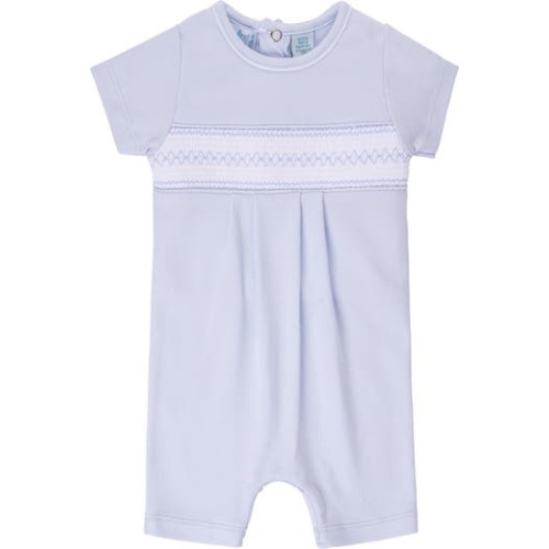 Smocked Argyle Romper, 3-6M
