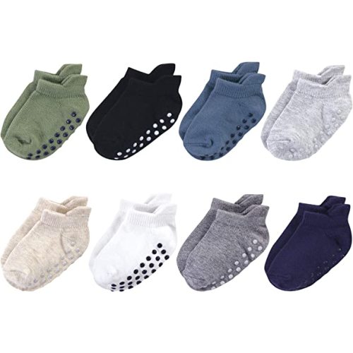 Touched by Nature Baby Organic Cotton Socks with Non-Skid Gripper for Fall Resistance