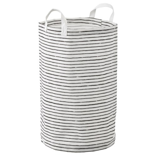 KLUNKA Laundry bag - white/black 16 gallon
