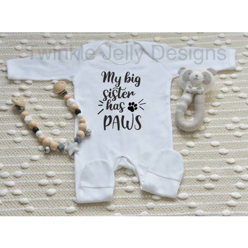 My big sister has paws - New Baby - furbaby - dog - puppy