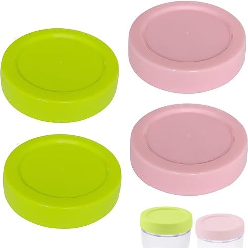 Travel Bottle Caps Compatible with Comotomo Storage Lid, Baby Bottle Screw Caps Replacement, 4 Pack