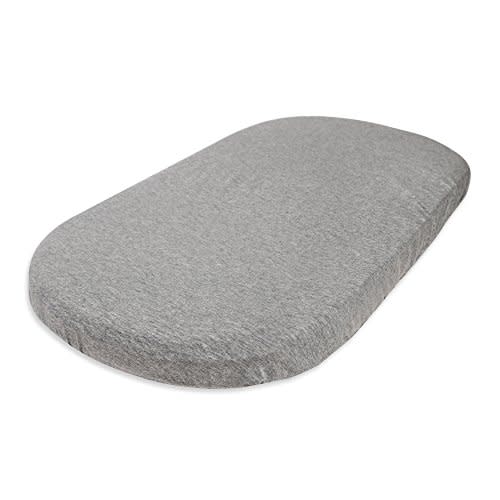 Burts Bees Baby Bassinet Sheet, Infant Fitted BEESNUG Cover, 100% Organic Cotton, Soft Unisex Newborn Essentials for all Standard Oval or Rectangle Bassinet Bed Pads or Mattresses - 15 x 33 Inches