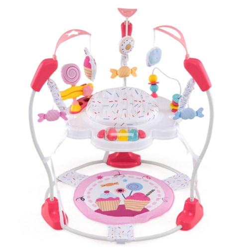 Baby Activity Center Height Adjustable Baby Bouncing Saucer with Interactive Toys
