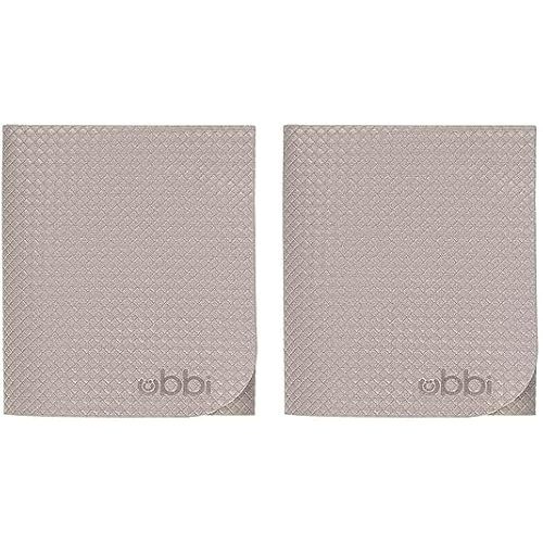 Ubbi On-The-Go Diaper Changing Baby Mat, Soft and Comfortable Diaper Bag Accessory Must Have for Newborns, Easy to Clean, Portable Folding Pad, Baby Traveling Accessories, Taupe (Pack of 2)