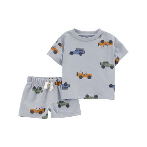 Carter's Child of Mine Baby Boy Outfit Set, Blue Cars - 18 Months