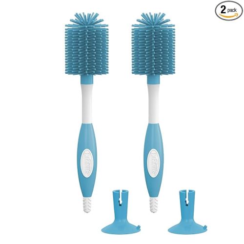 Dr. Brown's Soft Touch Baby Bottle Cleaning Brush, Blue, 2-Pack