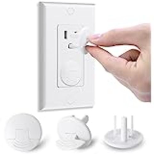 Amazon.com : Outlet Covers (45 Pack) with Hidden Pull Handle Baby Proofing Plug Covers 3-Prong Child Safety Socket Covers Electrical Outlet Protectors Kid Proof Outlet Cap : Baby