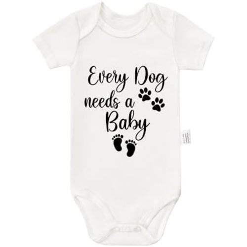 Every Dog Needs a Baby Bodysuits, Funny Cotton Baby Clothes Toddler Boy Girl Newborn Romper Short Sleeve 0-24 Months
