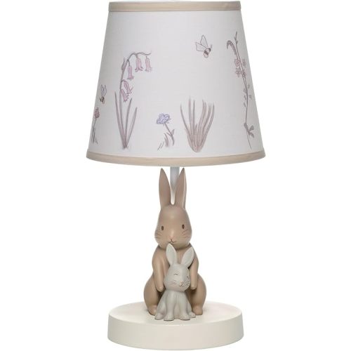 Lambs & Ivy Signature Bunny Hop Hand-Painted Resin Rabbits Lamp with Shade