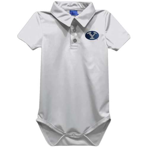 BYU Cougars Vive La Fete Infant Polo Bodysuit - White