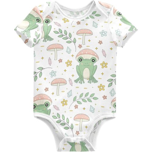 vvfelixl Baby Bodysuits Short Sleeve Cotton Baby Clothes For Boys Funny Baby Suits For Girls 0-24 Months - Multi64 - 6-9 Months
