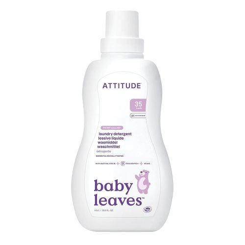 ATTITUDE Baby Laundry Detergent, EWG Verified, Plant and Mineral-Based Formula, HE Compatible, Vegan Household Products, Sweet Lullaby, 35 Loads, 35.5 Fl Oz