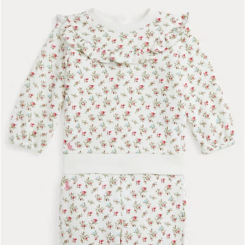 Ralph Lauren: Floral Fleece Sweatshirt & Pant Set