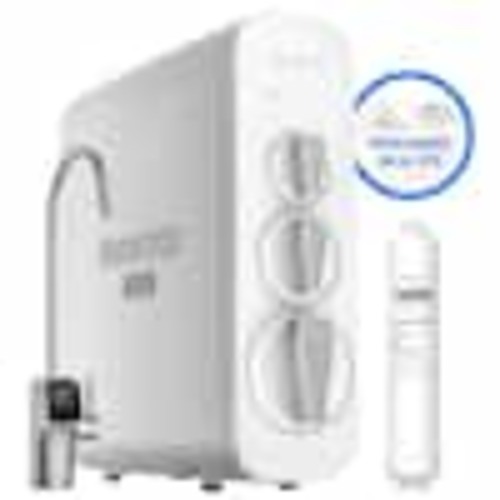 Waterdrop G3P600 Reverse Osmosis System, 8-Stage Tankless, 600 GPD, Smart LED Faucet Extra Remineralization Independent Filter B-WD-G3P6-MNRST