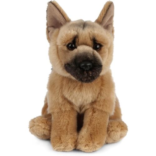 Living Nature German Shepherd Stuffed Animal | Fluffy Dog Animal | Soft Toy for Kids | 8 inches
