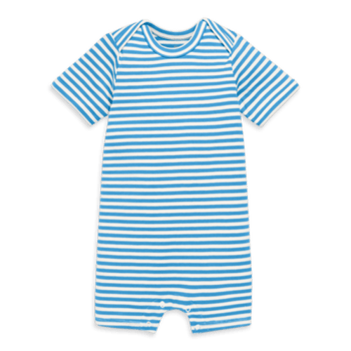 Organic Babysuit Shortie In Stripe