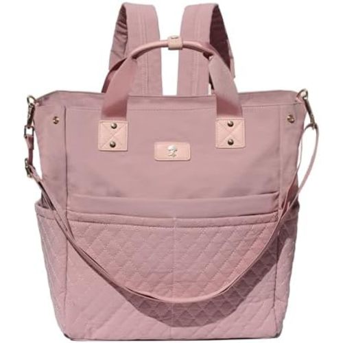 ESVAN Diaper Tote Bag Totepack Backpack Crossbody Bag 3 in 1 for Women Laptop Backpack Multifunctional with Insulated Pockets