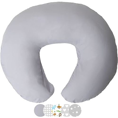 Niimo Nursing Pillow - 100% Cotton Breastfeeding Pillow Cover, Ergonomic Nursing Pillows for Breastfeeding, Machine-Washable Baby Pillow, Breastfeeding Pillows & Breastfeeding Essentials