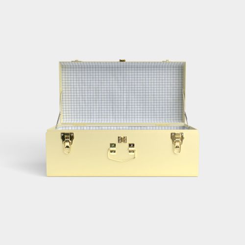 Petite Classic Trunk - Yellow - Picnic in Blue / Embroidery