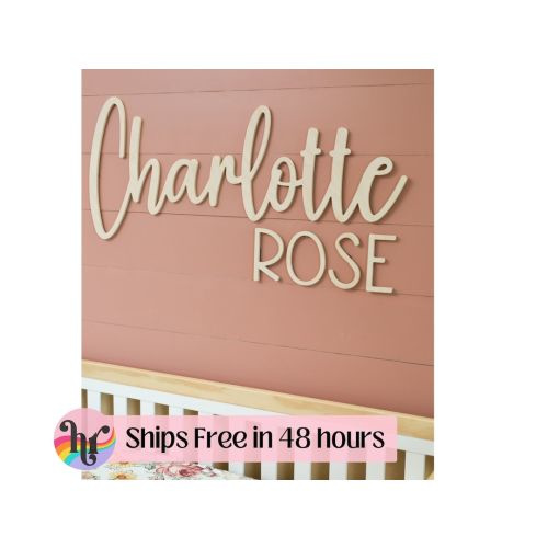 Custom Wood Baby Name Sign | Letter Wall Art | Kids Room Art | Wall Art for Nursery | Baby Name Sign | Kids Room Decor | Wooden Sign | Boho
